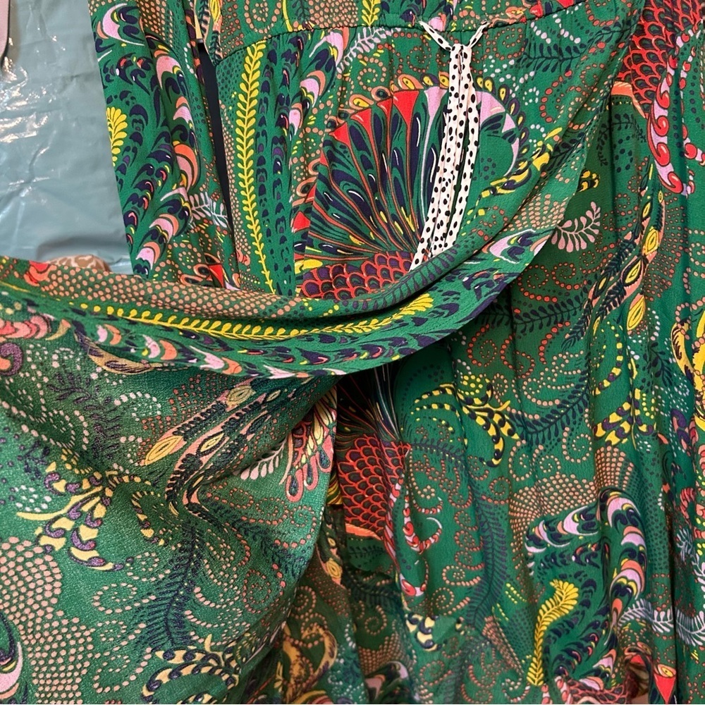 ✨Anthropologie Maeve Janis Dress | Green Paisley +Polka Dot Print | UK 8 / US 4✨ - Picture 9 of 10